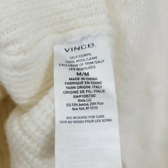 Vince SZ M Rolled Cuff Mock Neck Pullover Sweater - Picture 6 of 11